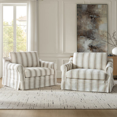 Fauteuil surdimensionné à housse de coussin avec coussin en plumes Estevan l 50,75 po (ensemble de 2)