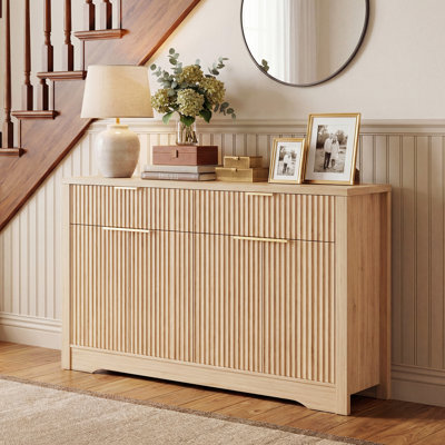 55" Buffet Cabinet with Storage, Drawers, and Adjustable Shelves