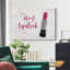 « Buy the Lipstick », art textuel sur toile tendue-542452213