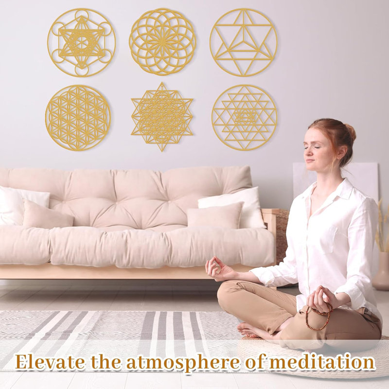 Wooden Sacred Geometry Mural Set