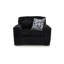 Fauteuil Addy surdimensionné avec 1 coussin décoratif, velours côtelé noir onyx