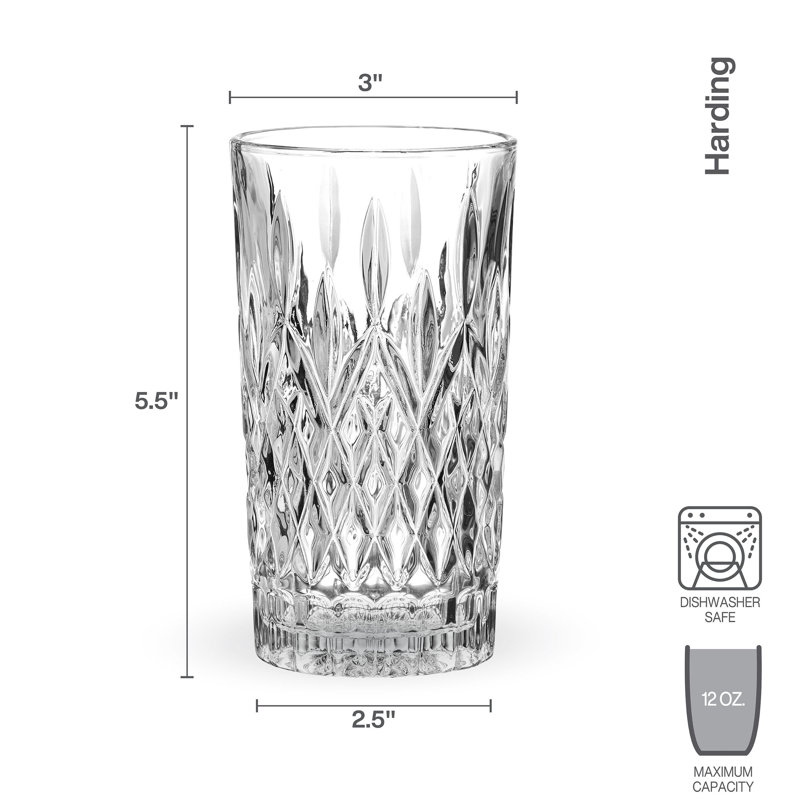 Mikasa Harding 12 oz. Pressed Collins Tumbler