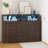 55" Wide 8-Drawer Dresser with Storage, LED & Charging Station-397799759-397799746