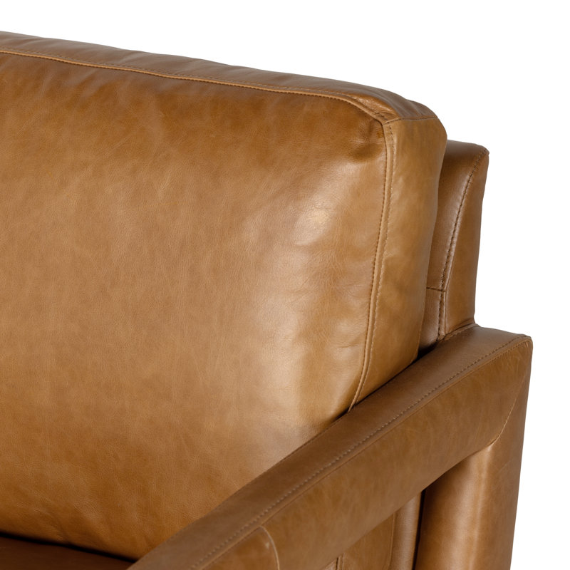 Olson Swivel Armchair, Sonoma Butterscotch Top Grain Leather