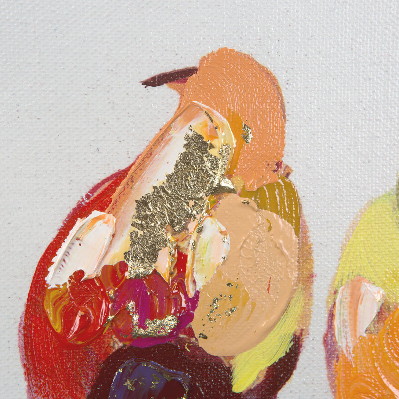 « Birds on a Wire II », peinture sur toile tendue