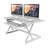  46 in. White Height Adjustable Standing Desk Converter with Double Monitor Mount Stand and Deep Keyboard Tray-563316689