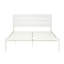Grand lit en métal blanc pour l'espace de chambre à coucher - décontracté contemporain, support de poids 500 lb décontracté avec caractéristique d'endurance