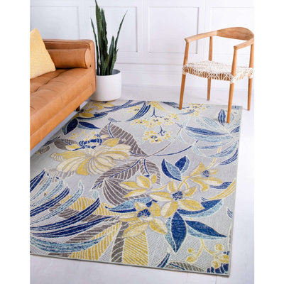 Tapis intérieur / extérieur 8 pi par 10 pi et 2 pi et 8 pi Home Aytun Home (ensemble de 2)