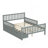 Full Size Wood Platform Bed With Guardrails On Both Sides And Two Storage Drawers-986745134-986745133
