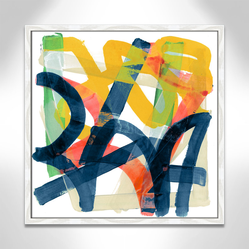 Carlston Adjoined by Cartissi - Peinture encadrée, Cadre blanc, H 23,5 po x l 23,5 po x P 0,75 po