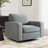 36.2" Wide Upholstered Swivel Accent Armchair-317623323