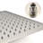 Ceiling Mounted Shower Mixture In Brushed Nickel With Handheld And 12" Head - Natural Rainfall Simulation Sensation Self-Cleaning Nozzle Suits All Normal Arms Conforms To American Standard Pipe-120920825