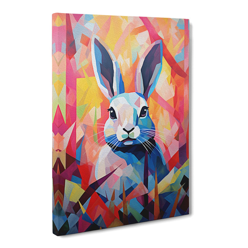 Rabbit Abstract - Wrapped Canvas, 50cm H x 35cm W x 3cm D