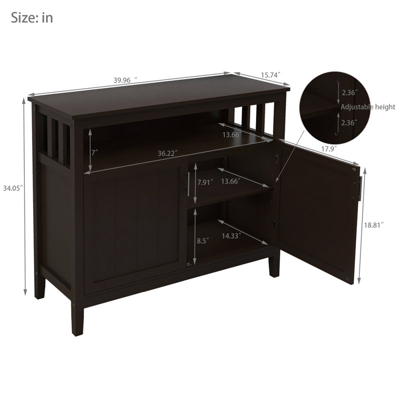 Ebby 39.96'' Console Table, Brown