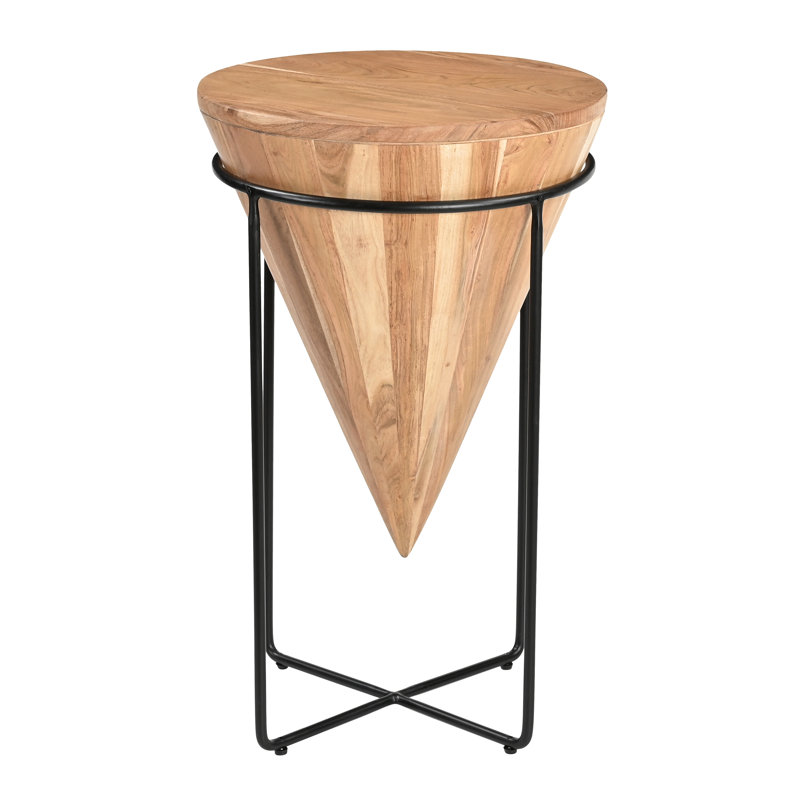 Dairius Solid Wood Top End Table
