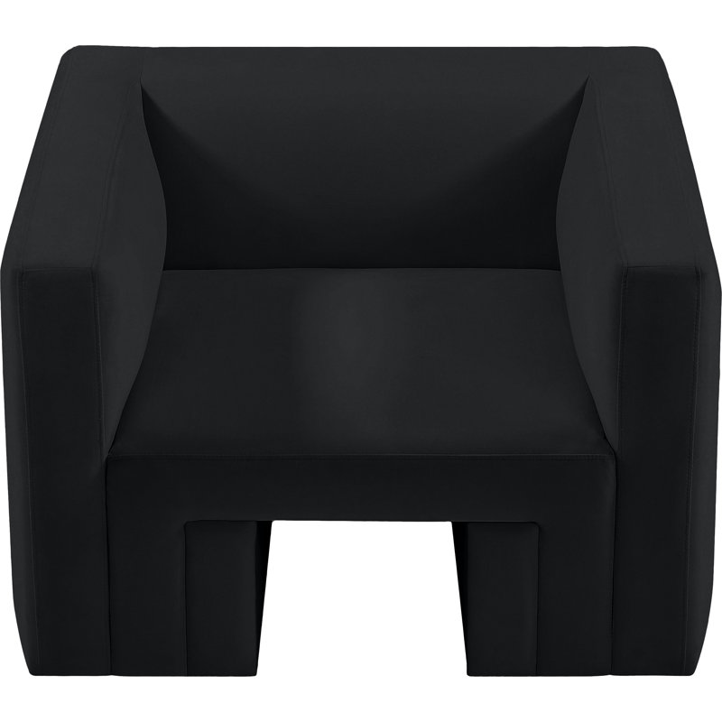 Iyali Velvet Armchair, Black Velvet