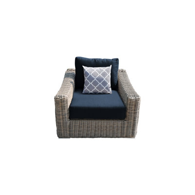 Chaise de patio avec coussins Dejonae