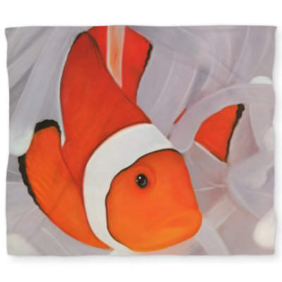 Clownfish Under the Sea King Duvet Cover - Hyperrealist Art