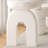 White Rectangular Solid Wood with 5 drawers desk-108645820