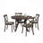 47.24"Round Rubber Wood Dining Table For 4-6 With Wooden Trestle Pedestal Base,Modern Kitchen Wooden Table Dinner Table For Dining Room, Living Room(1Table)