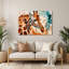 Art mural gris en forme de girafe-2058585603
