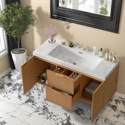 Meuble-lavabo moderne (avec meuble-lavabo et lavabo) avec rangement
