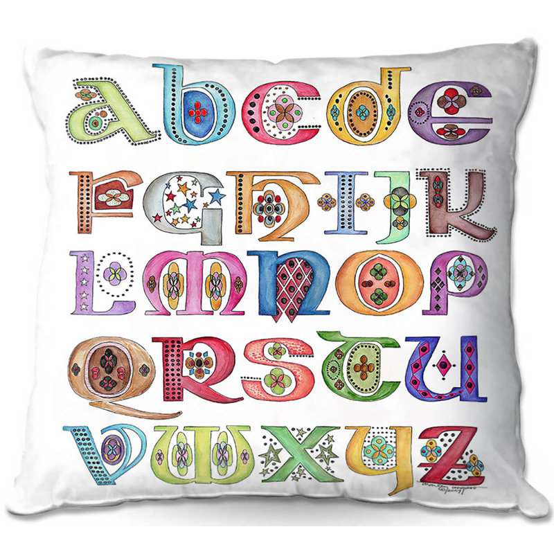  Coussin Couch Royal Whimsies Alphabet, 18 po x 18 po