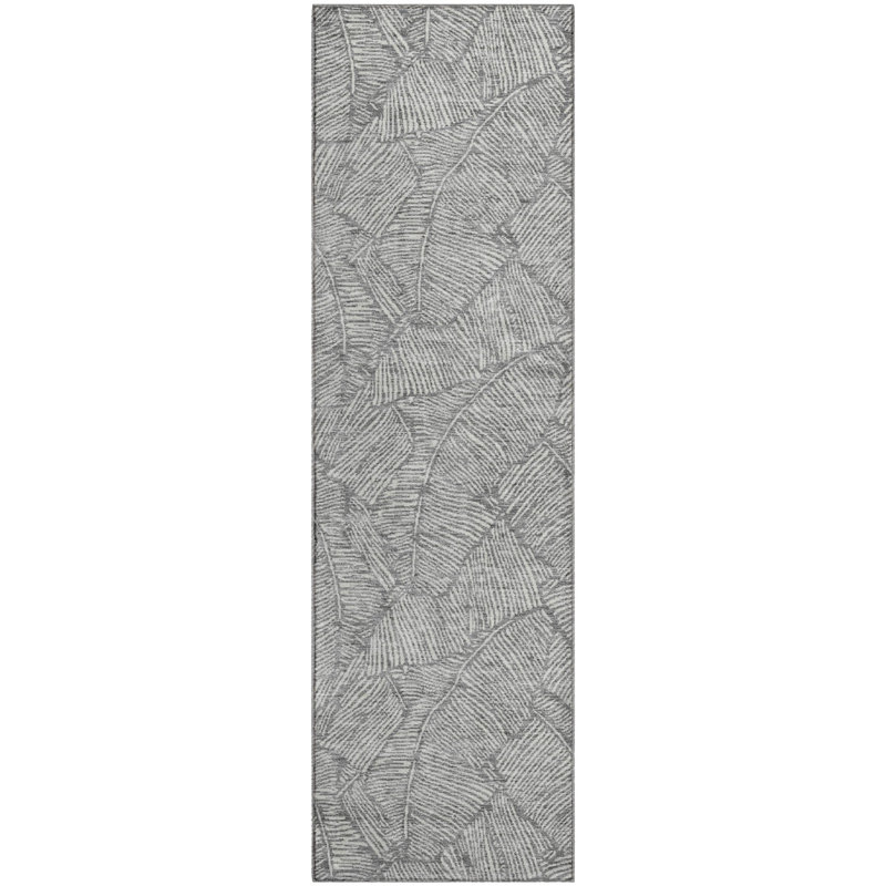 Premium Machine Washable Prisco Gray Rug, Runner 2'3" x 7'6"