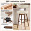 Ensemble de 2 tabourets de bar pivotants, hauteur de comptoir 30 po, similicuir-1522703460-1522703461