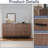 Fluted 9-Drawer Dresser 59'' Wide Wood Chest With Metal Handle, Brown-1267417188