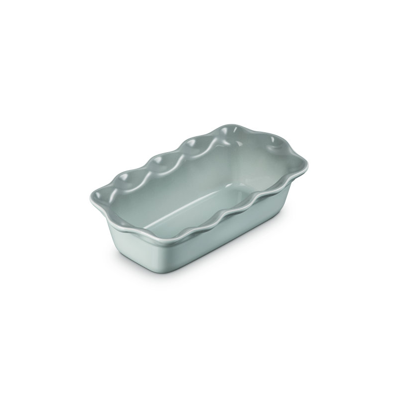 Le Creuset Stoneware Heritage Fluted Loaf Pan, 9 In., Artichaut, Green