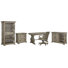 Writing Desk With Chair Lateral File Printer Stand And Bookcase