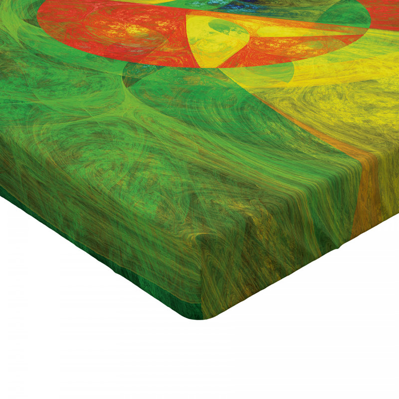 Microfiber Abstract Fitted Sheet, Full Fitted Sheet
