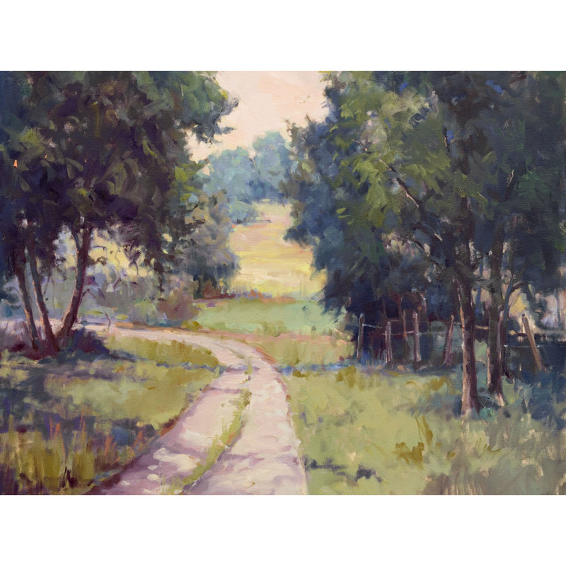 John Beard Collection''s Around The Bench On Giclee Canvas Hand Embellished Art, Black Framed Canvas