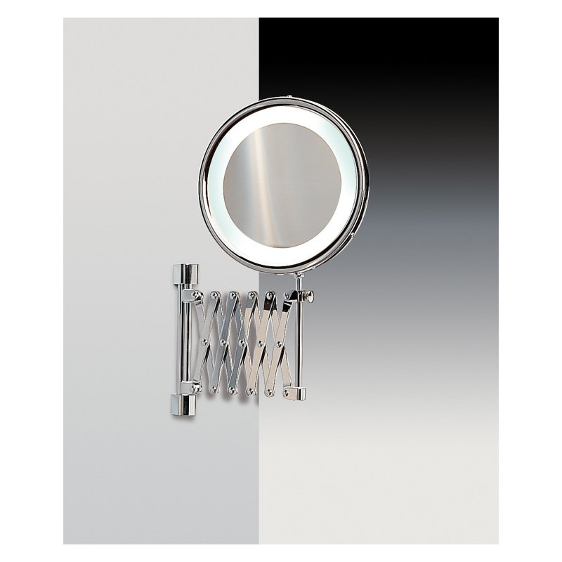 Miroir grossissant et contemporain, Chrome