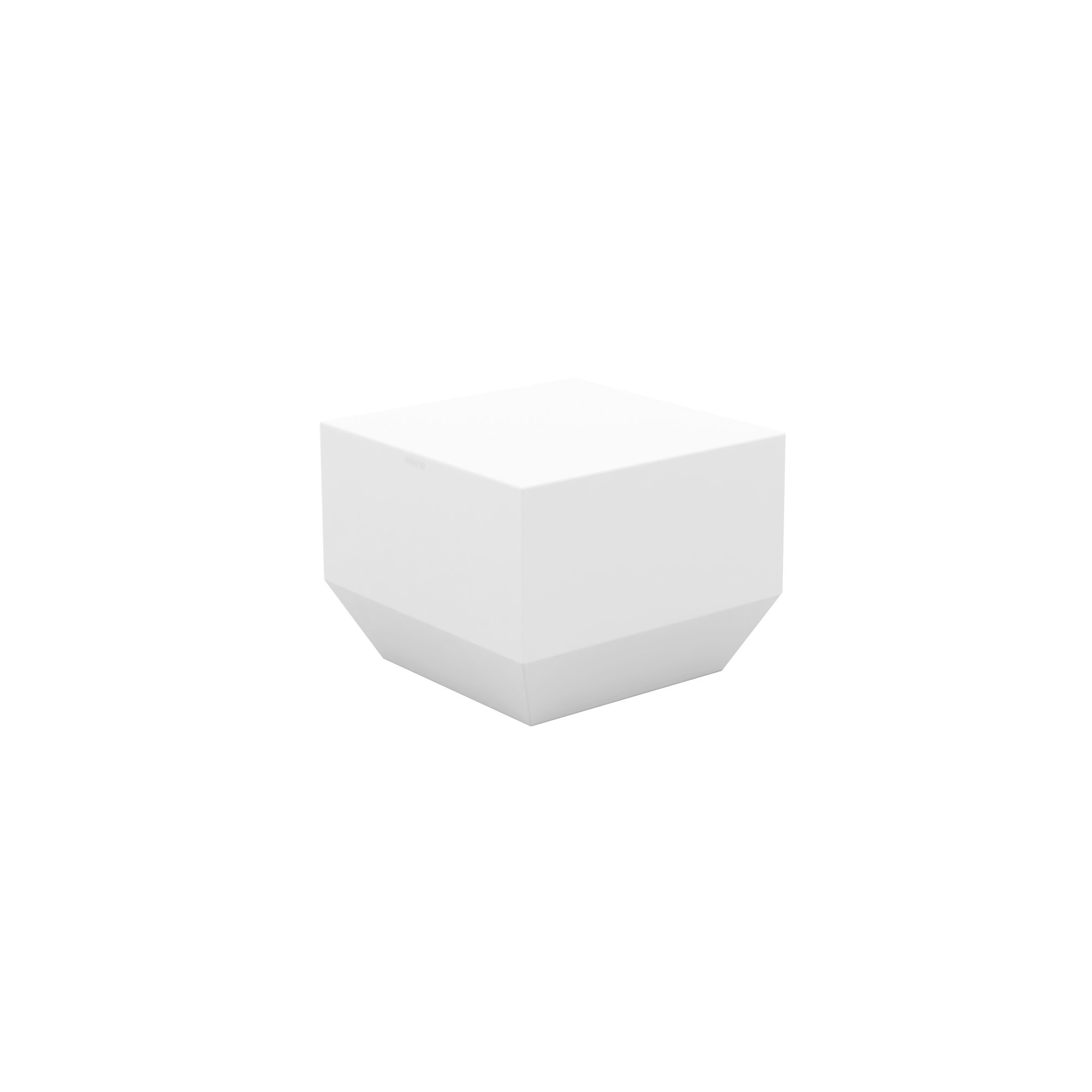 Vela Resin Coffee Table, 15.75" W x 15.75" L x 11.75" H, White