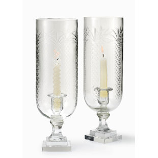 15.5'' H Glass Tabletop Hurricane