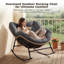 Oversized Outdoor Rocking Papasan Chair with Cushion-1393203798