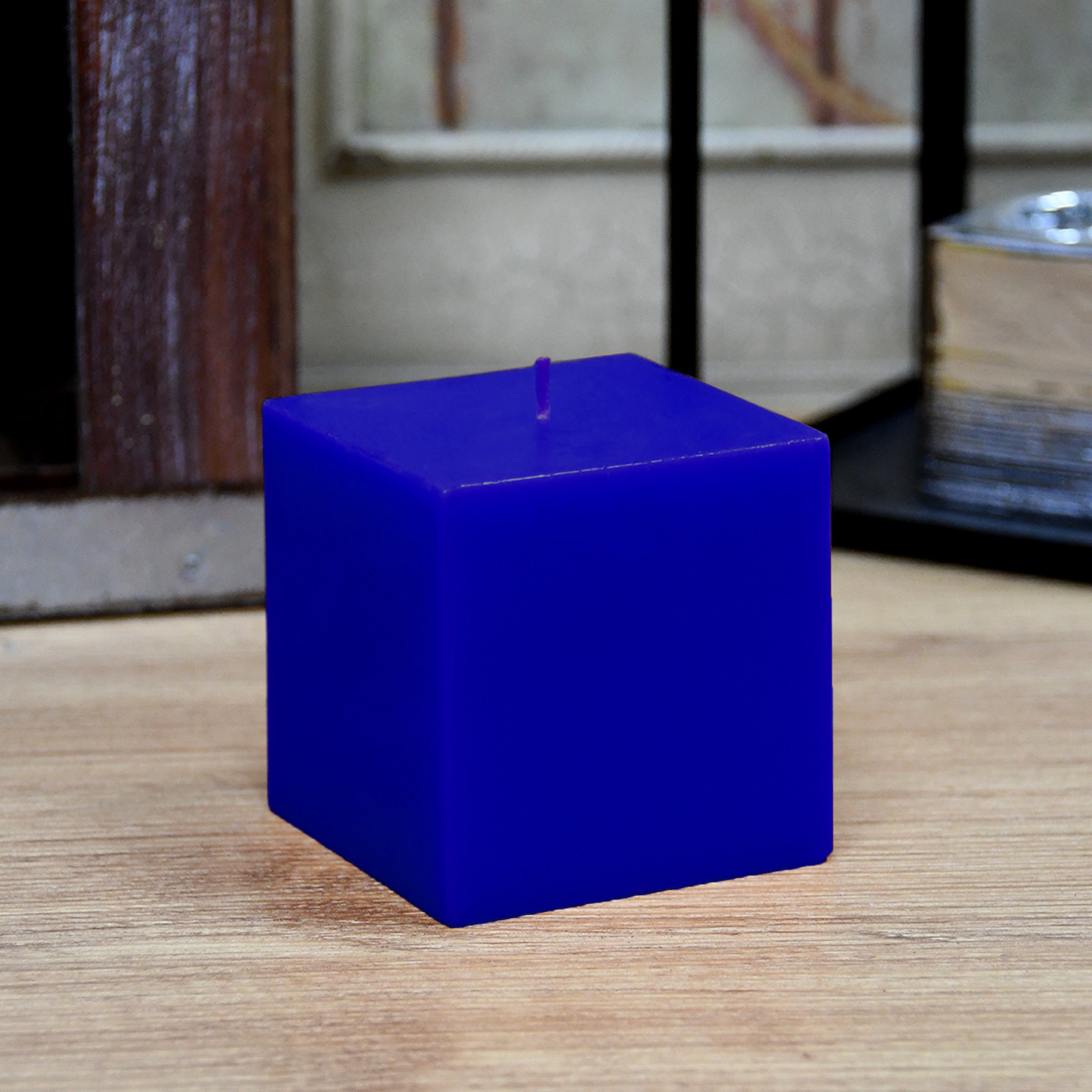 Citronella Pillar Candle, 3" H x 3" W x 3" D, Blue, Set of 12