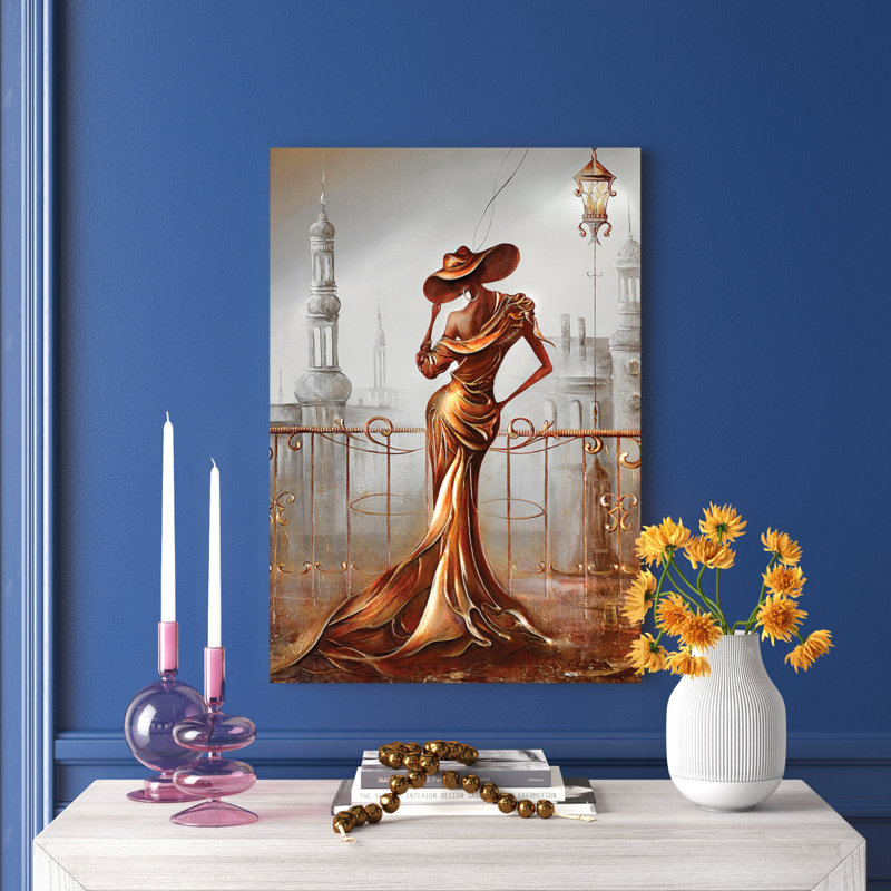 Woman In Gold by Raen - Wrapped Canvas Print, 101.6 cm H x 66.04 cm W x 3.175 cm D