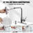 Pull-Down Sprayer Kitchen Faucet, Waterfall Kitchen Faucet, 3 Modes (Waterfall/Stream/Spray), With Soap Dispenser, Deck-Mounted Kitchen Faucet.-113862787