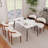 Juvan 5-Piece Modern Rectangular Sintered Stone Dining Table Set With 4 Solid Wood Chairs-621628775-621628774-621629081