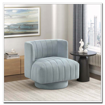 Chaise d'appoint pivotante rembourrée