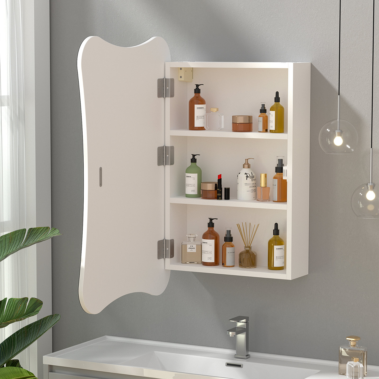 Wall Mounted Required Medicine Cabinet, White