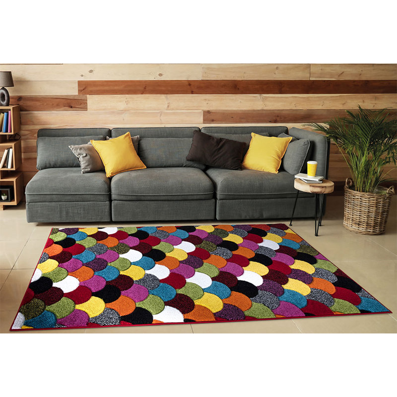 Multi Colour Area Rug, Rectangle 120 x 170cm