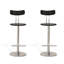 Chaise basse argentée (lot de 2)-24163375