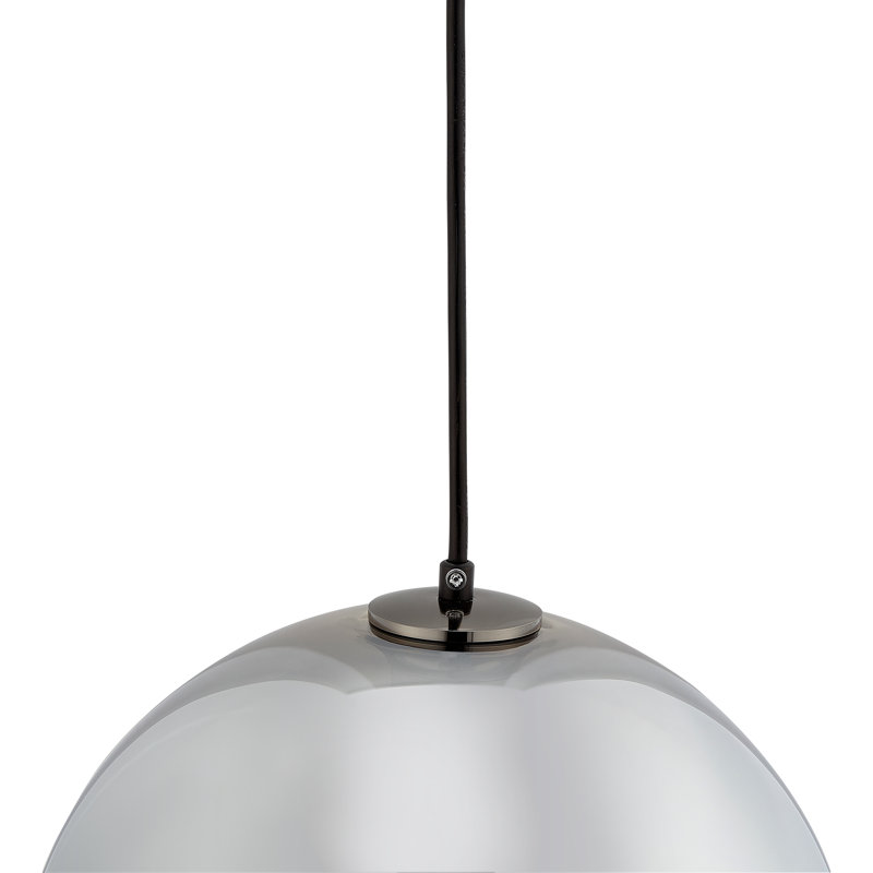 Helos 1 - Light Single Pendant, Chrome Gray, 67" H x 11.6" W x 11.6" D