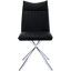 2 pièces, chaises d'appoint de salle à manger, revêtues de similicuir noir, structure en métal, option de sièges moderne et élégante