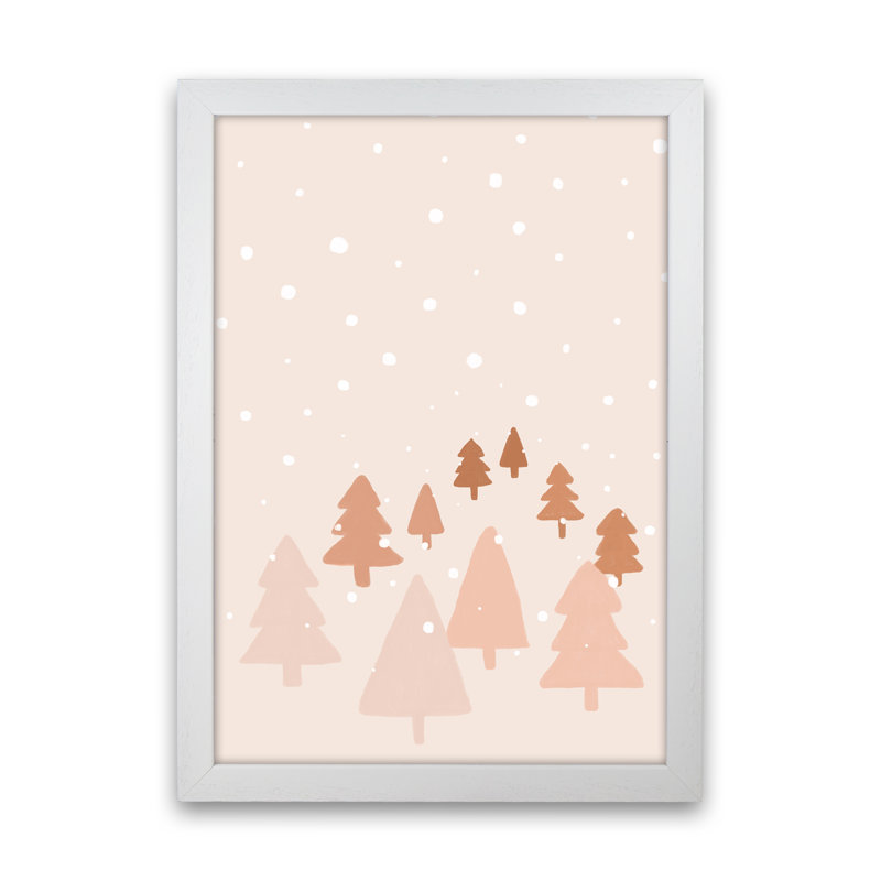 Winter Forest By Orara - Print, 63cm H x 46cm W x 3cm D, White Framed