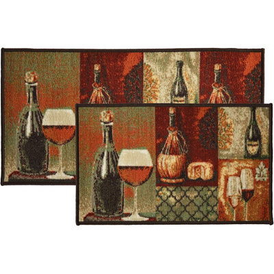 Ensemble de tapis de cuisine 2 pièces Galal Cheese and Wine
